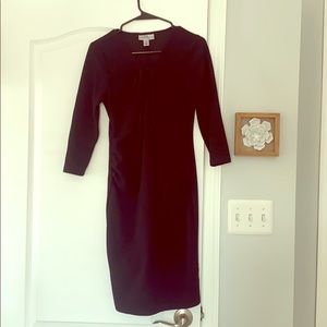 Maternity Bodycon Lace-Up Front Dress